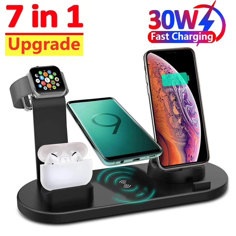 7 In 1 Wireless Charger Stand  - Smartwatch X12 review and price