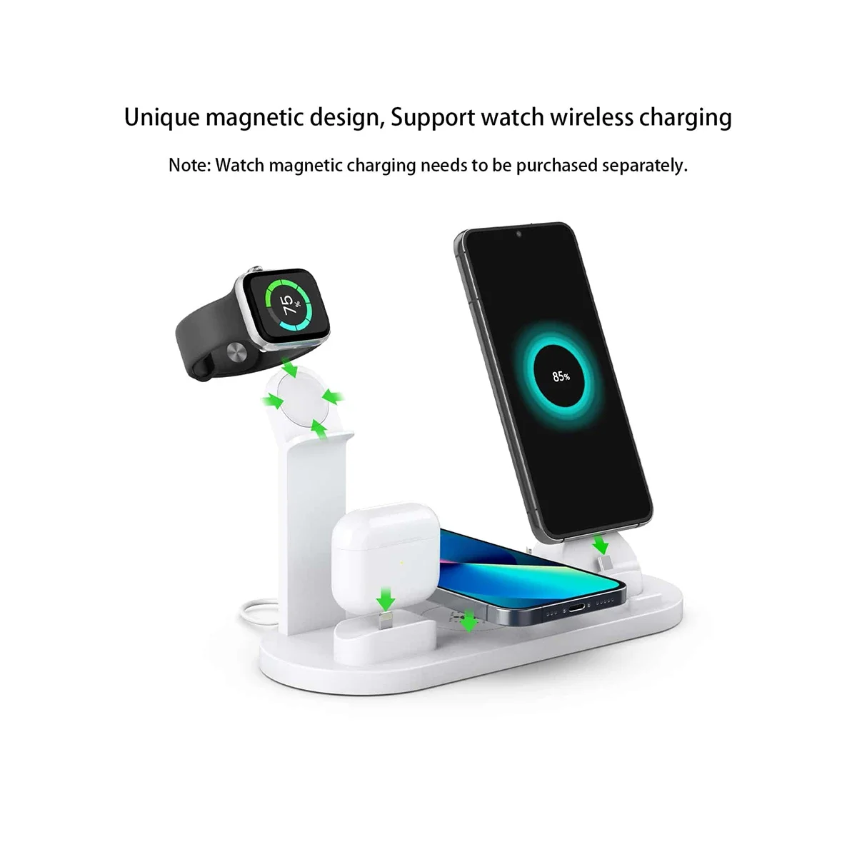 7 In 1 Wireless Charger Stand  - Smartwatch X12 review and price